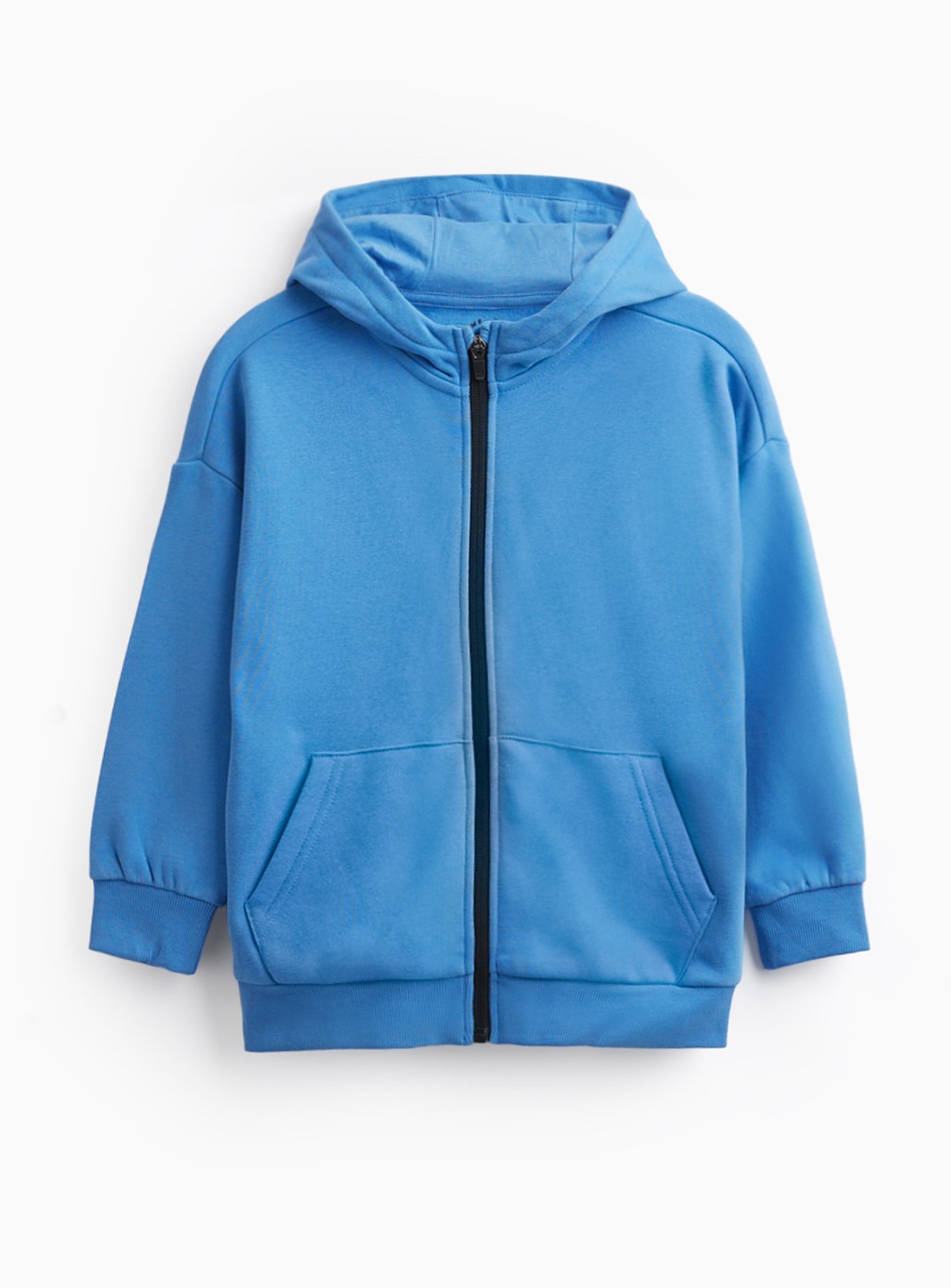 Bright Blue Zip Through Hoodie 10 years - Image 1 thumbnail